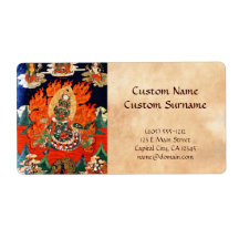 Cool oriental tibetan god thangka tattoo art.