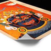 Cool oriental tibetan thangka Bhairava tattoo art. Poster (Hoek)