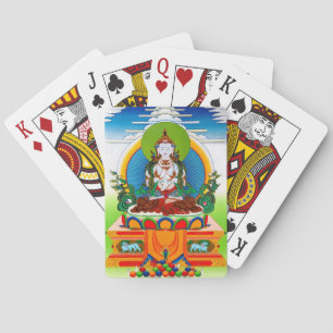 Cool oriental tibetan thangka Buddha Locani Pokerkaarten
