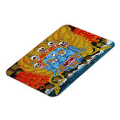 Cool oriental tibetan thangka demon tattoo art. magneet (Linkerzijde)