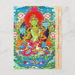 Cool oriental tibetan thangka god tattoo art briefkaart