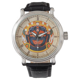 Cool oriental tibetan thangka god tattoo art horloge