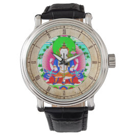 Cool oriental tibetan thangka god tattoo art horloge