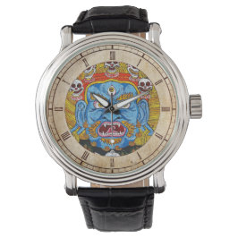 Cool oriental tibetan thangka god tattoo art horloge
