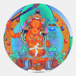 Cool oriental tibetan thangka god tattoo art ronde sticker