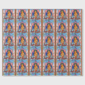 Cool oriental tibetan thangka god tattoo mandala cadeaupapier (Vlak)