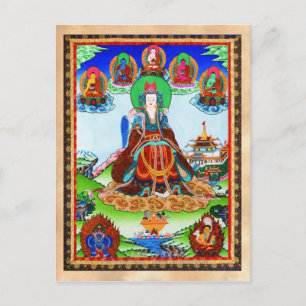 Cool oriental tibetan thangka Golden Moeder Briefkaart