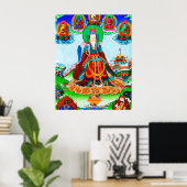 Cool oriental tibetan thangka Golden Moederkunst Poster (Thuiskantoor)