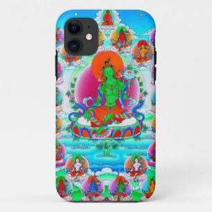 Cool oriental tibetan thangka Green Tara tattoo Case-Mate iPhone Case