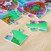 Cool oriental tibetan thangka Green Tara tattoo Legpuzzel (Zijkant)