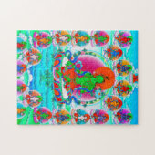 Cool oriental tibetan thangka Green Tara tattoo Legpuzzel (Horizontaal)