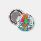 Cool oriental tibetan thangka Green Tara tattoo Magneet (Voorkant / Achterkant)