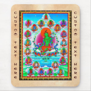 Cool oriental tibetan thangka Green Tara tattoo Muismat