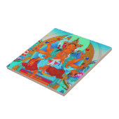 Cool oriental tibetan thangka Marici tattoo Tegeltje (Zijkant)