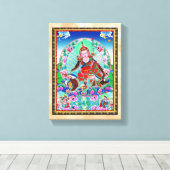 Cool oriental tibetan thangka Padmasambhava Canvas Afdruk (Insitu (Houten vloer))