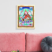 Cool oriental tibetan thangka Padmasambhava Canvas Afdruk (Insitu (Woonkamer))