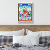 Cool oriental tibetan thangka Padmasambhava Canvas Afdruk (Insitu (Slaapkamer))