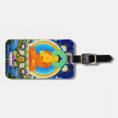 Cool oriental tibetan thangka Prabhutaratna Buddha Bagagelabel (Voorkant horizontaal)