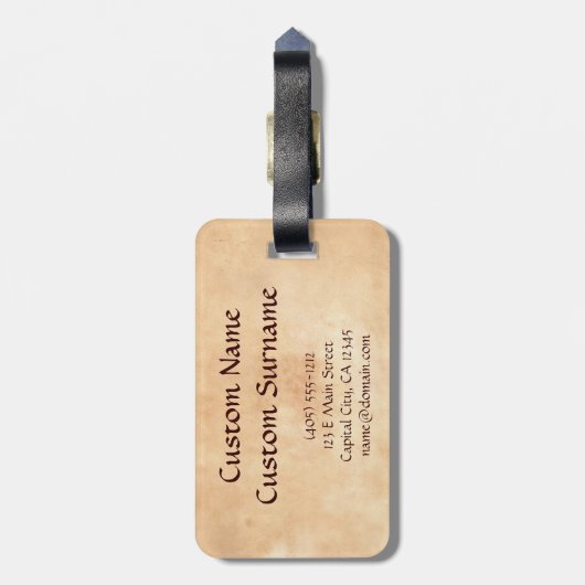 Cool oriental tibetan thangka Prabhutaratna Buddha Bagagelabel (Achterkant verticaal)