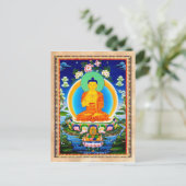 Cool oriental tibetan thangka Prabhutaratna Buddha Briefkaart (Staand voorkant)