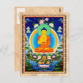 Cool oriental tibetan thangka Prabhutaratna Buddha Briefkaart (Voorkant / Achterkant)