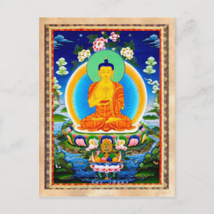 Cool oriental tibetan thangka Prabhutaratna Buddha Briefkaart