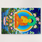 Cool oriental tibetan thangka Prabhutaratna Buddha Legpuzzel (Horizontaal)