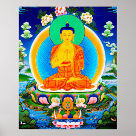Cool oriental tibetan thangka Prabhutaratna Buddha Poster