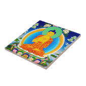 Cool oriental tibetan thangka Prabhutaratna Buddha Tegeltje (Zijkant)