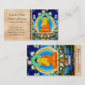 Cool oriental tibetan thangka Prabhutaratna Buddha Visitekaartje (Voorkant / Achterkant)