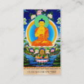 Cool oriental tibetan thangka Prabhutaratna Buddha Visitekaartje (Achterkant)