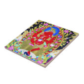 Cool oriental tibetan thangka Red Jambhala tattoo Tegeltje (Zijkant)