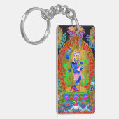 Cool oriental tibetan thangka Simhavaktra Dakini Sleutelhanger (Voorkant Links)