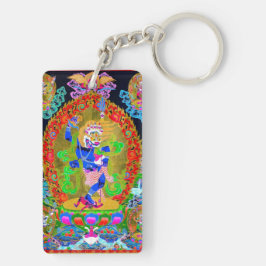 Cool oriental tibetan thangka Simhavaktra Dakini Sleutelhanger