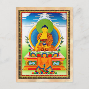 Cool oriental tibetan thangka tattoo Aksobhya Briefkaart