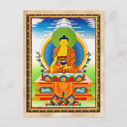 Cool oriental tibetan thangka tattoo Aksobhya Briefkaart (Voorkant)