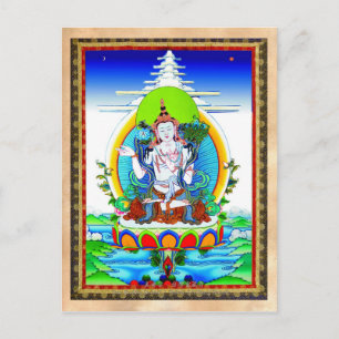 Cool oriental tibetan thangka tattoo Bhogavati Briefkaart