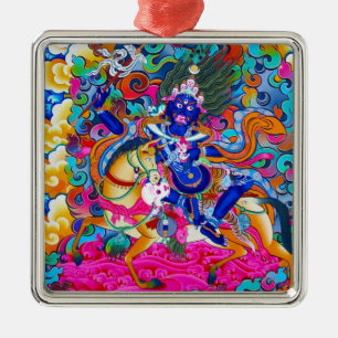 Cool oriental tibetan thangka tattoo Palden Lhamo Metalen Ornament