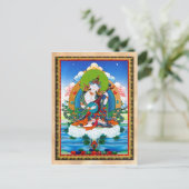 Cool oriental tibetan thangka tattoo Saraswati Briefkaart (Staand voorkant)