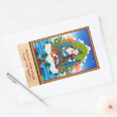 Cool oriental tibetan thangka tattoo Saraswati Rechthoekige Sticker (Envelop)