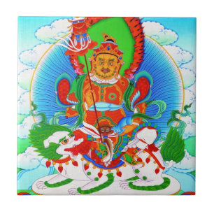 Cool oriental tibetan thangka tattoo Vaishravana Tegeltje