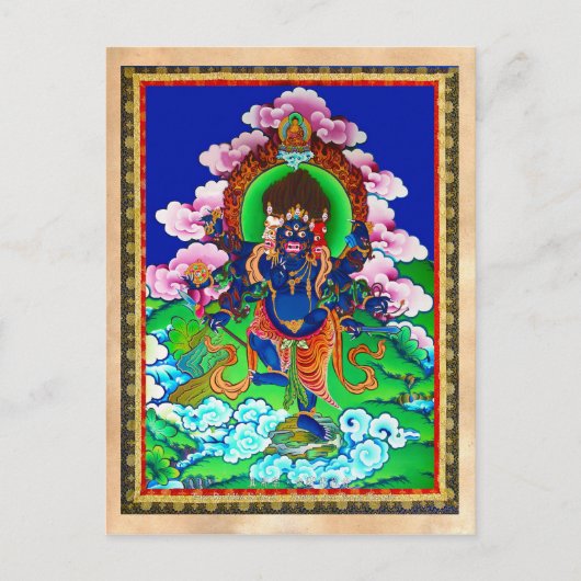 Cool oriental tibetan thangka Ucchusma tattoo Briefkaart (Voorkant)