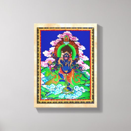 Cool oriental tibetan thangka Ucchusma tattoo Canvas Afdruk (Voorkant)