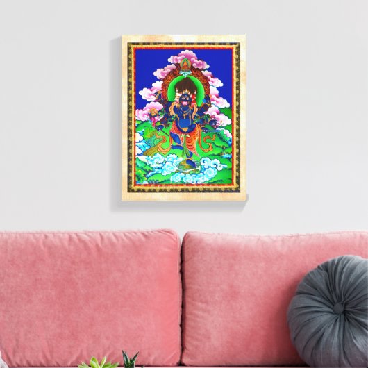 Cool oriental tibetan thangka Ucchusma tattoo Canvas Afdruk (Insitu (Woonkamer))