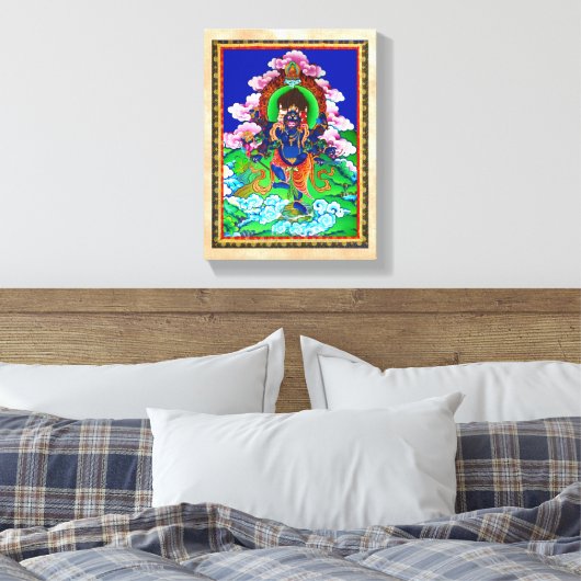 Cool oriental tibetan thangka Ucchusma tattoo Canvas Afdruk (Insitu (Slaapkamer))