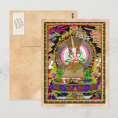 Cool oriental tibetan thangka Usnisa Sitatapatra Briefkaart (Voorkant / Achterkant)