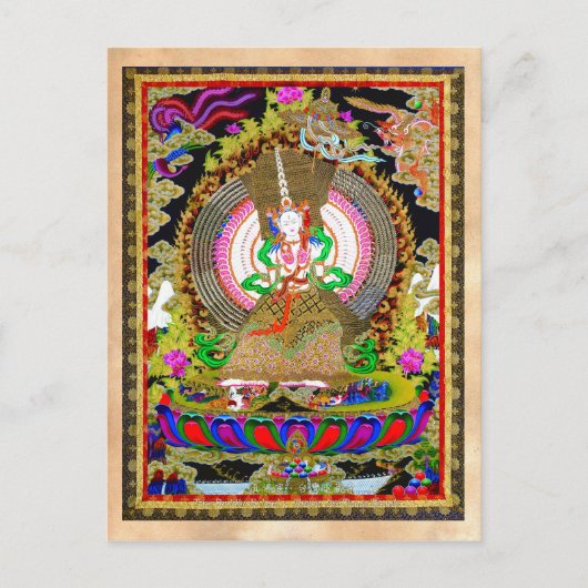 Cool oriental tibetan thangka Usnisa Sitatapatra Briefkaart (Voorkant)