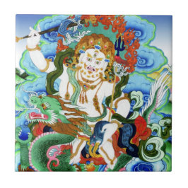 Cool oriental tibetan thangka White Jambhala Tegeltje