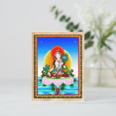 Cool oriental tibetan thangka White Tara tattoo Briefkaart (Staand voorkant)