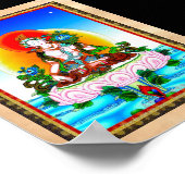 Cool oriental tibetan thangka White Tara tattoo Poster (Hoek)